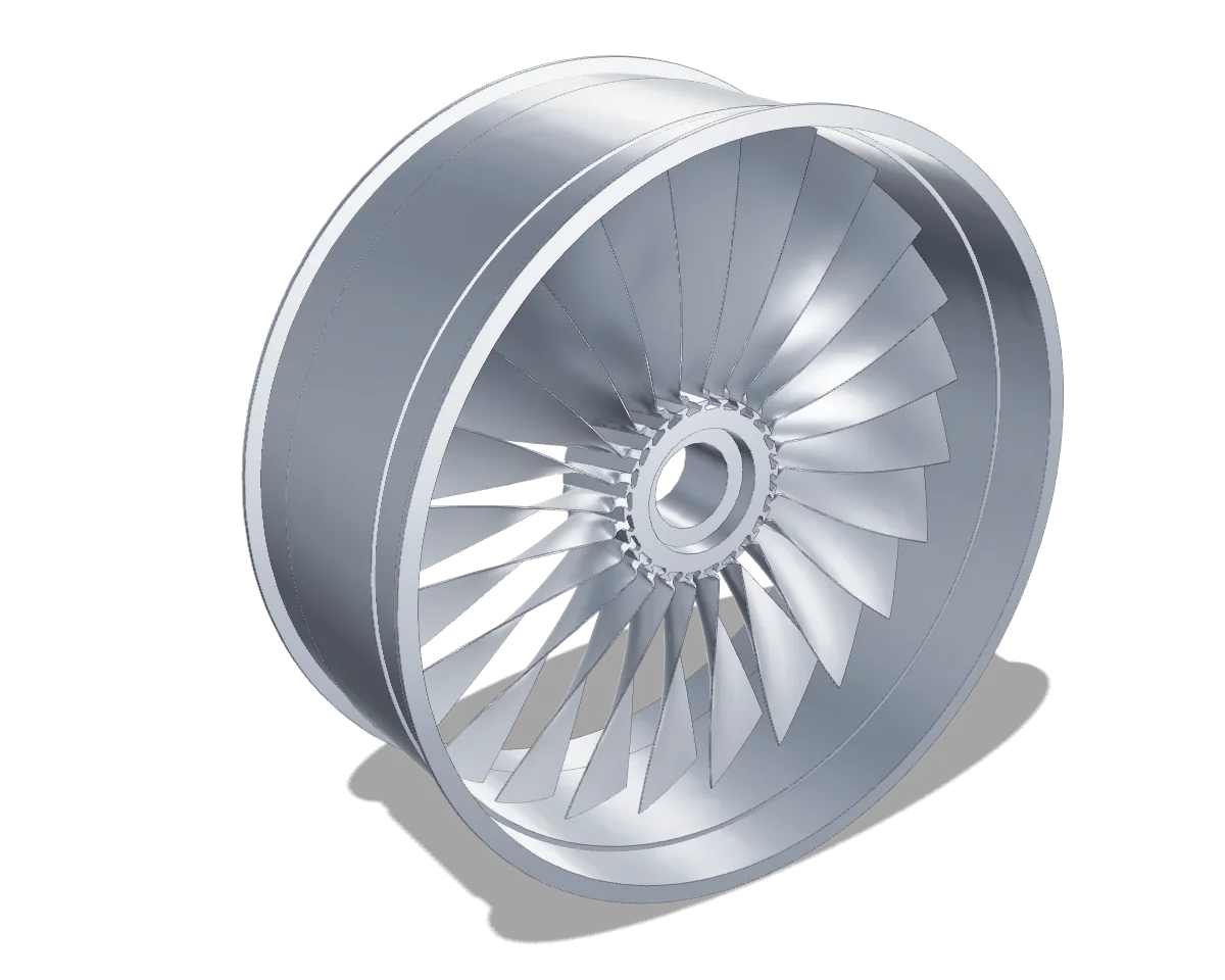 Fan blade-off impact, as drawn